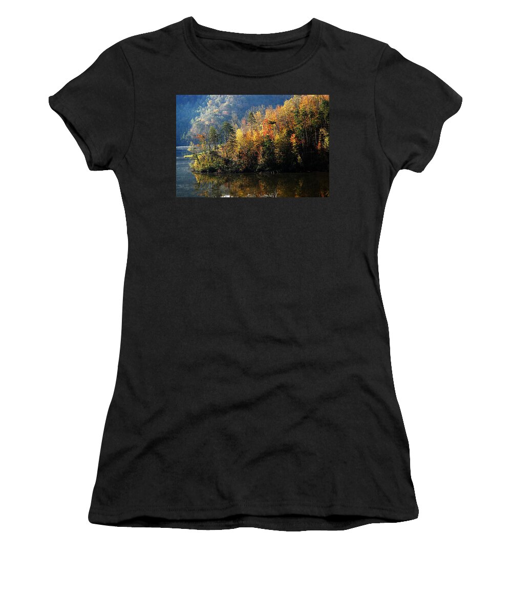 Jenny Wiley State Park Women's T-Shirt featuring the photograph Autumn at Jenny Wiley by Larry Ricker