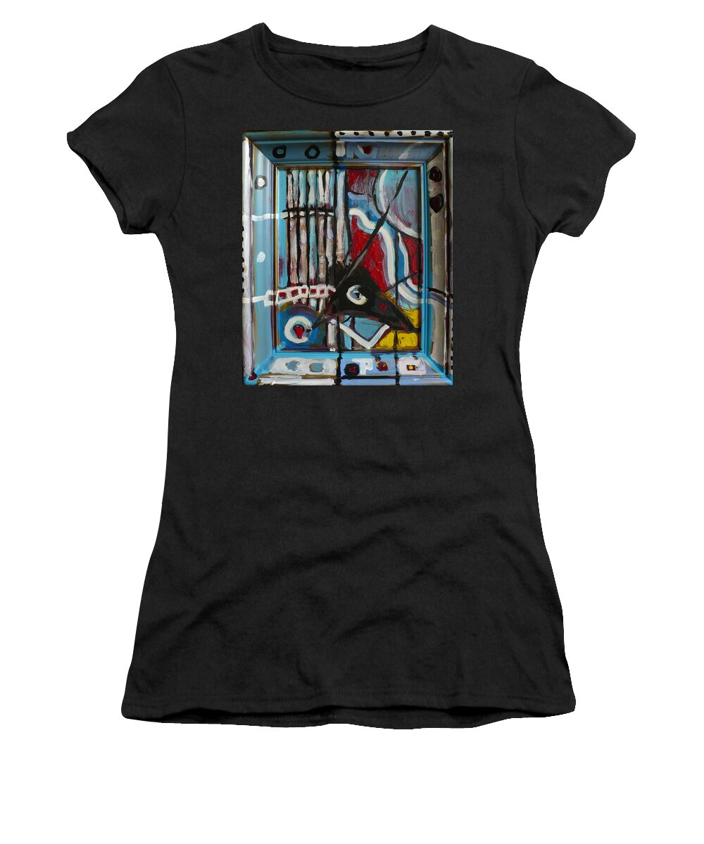 Painting Women's T-Shirt featuring the painting Barbarians at the Gate by Todd Peterson