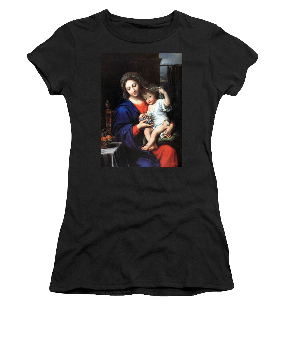 Virgin Women's T-Shirt featuring the photograph Black Grapes by Munir Alawi