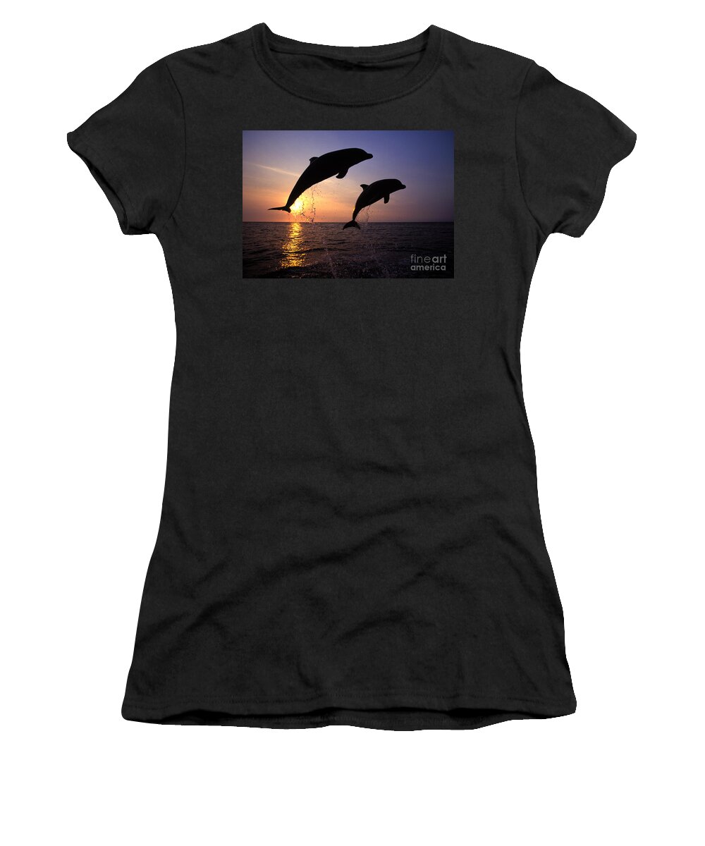 Cetacean Women's T-Shirt featuring the photograph Bottlenose Dolphins by Francois Gohier and Photo Researchers