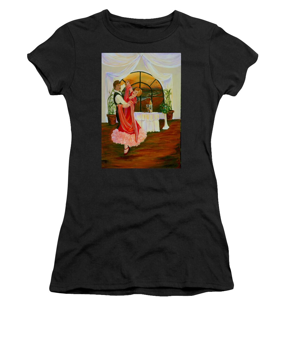 Gail Daley#romance Prints Women's T-Shirt featuring the painting Celebration by Gail Daley
