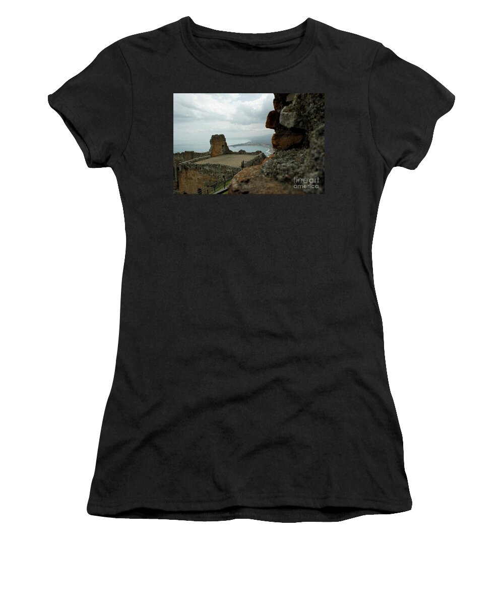Taormina Women's T-Shirt featuring the photograph Colors of the Last Greek Vestige by Donato Iannuzzi