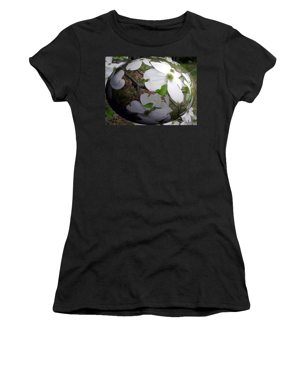 Dogwood Women's T-Shirt featuring the photograph Dogwood Under Glass by Pamela Hyde Wilson