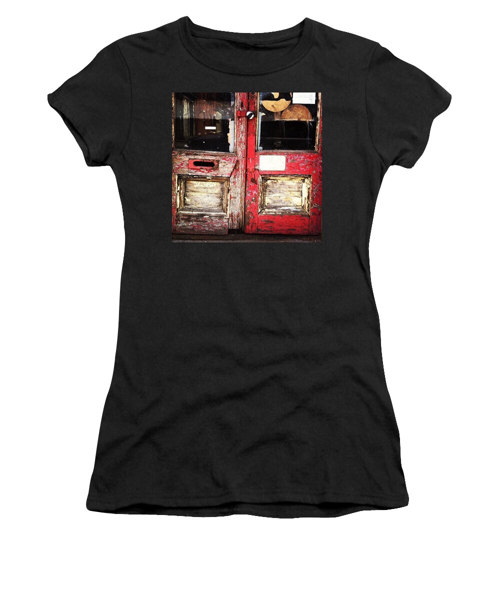 Door Women's T-Shirt featuring the photograph Door by Katie Cupcakes