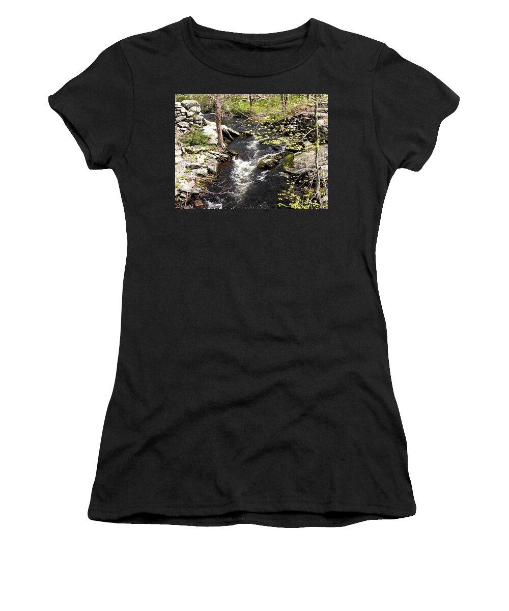 Brook Women's T-Shirt featuring the photograph Down By The Brook by Kim Galluzzo