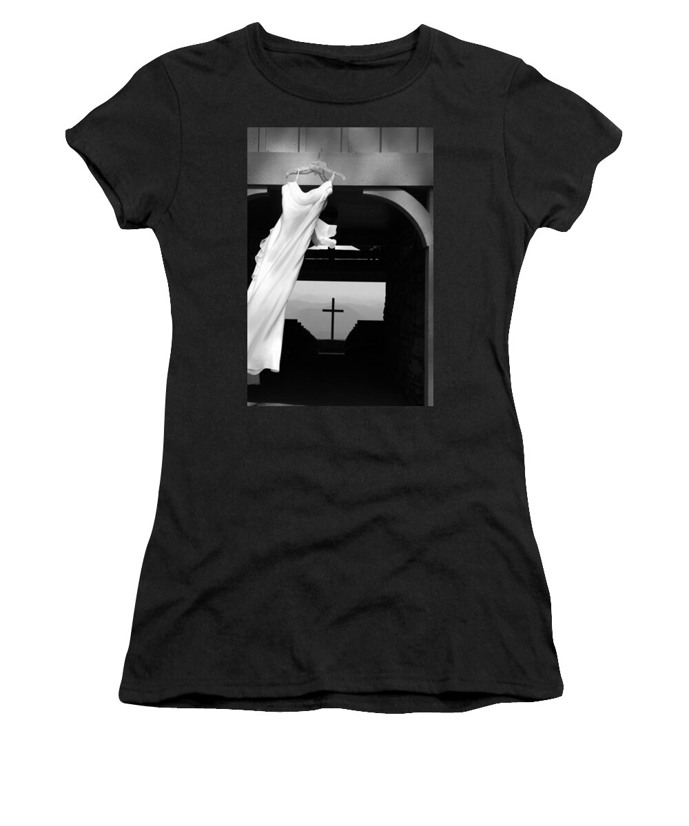 Art Women's T-Shirt featuring the photograph Dress and Cross by Kelly Hazel