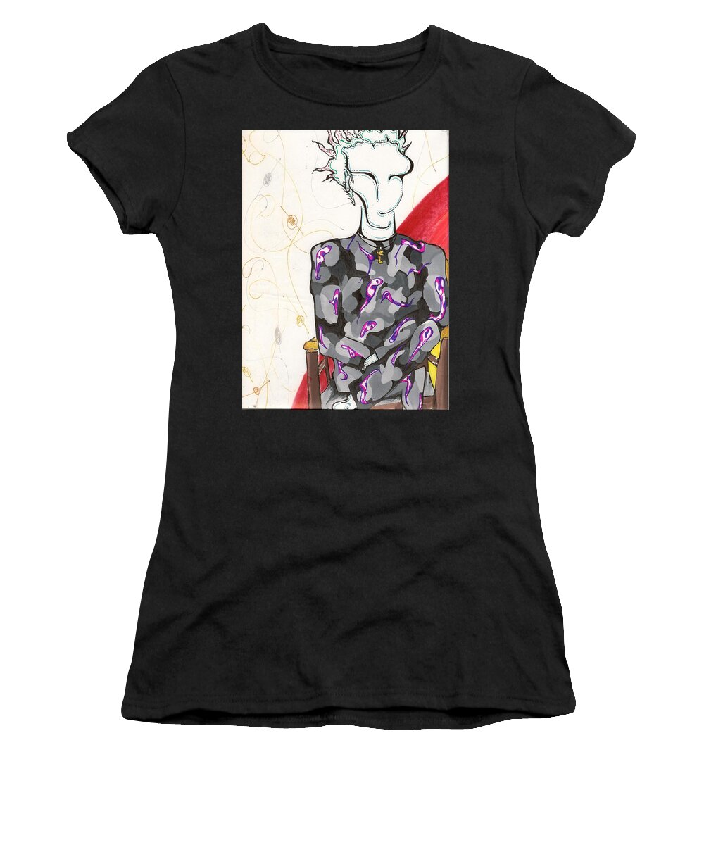 Surrealism Women's T-Shirt featuring the drawing Dude 2001 by Gustavo Ramirez