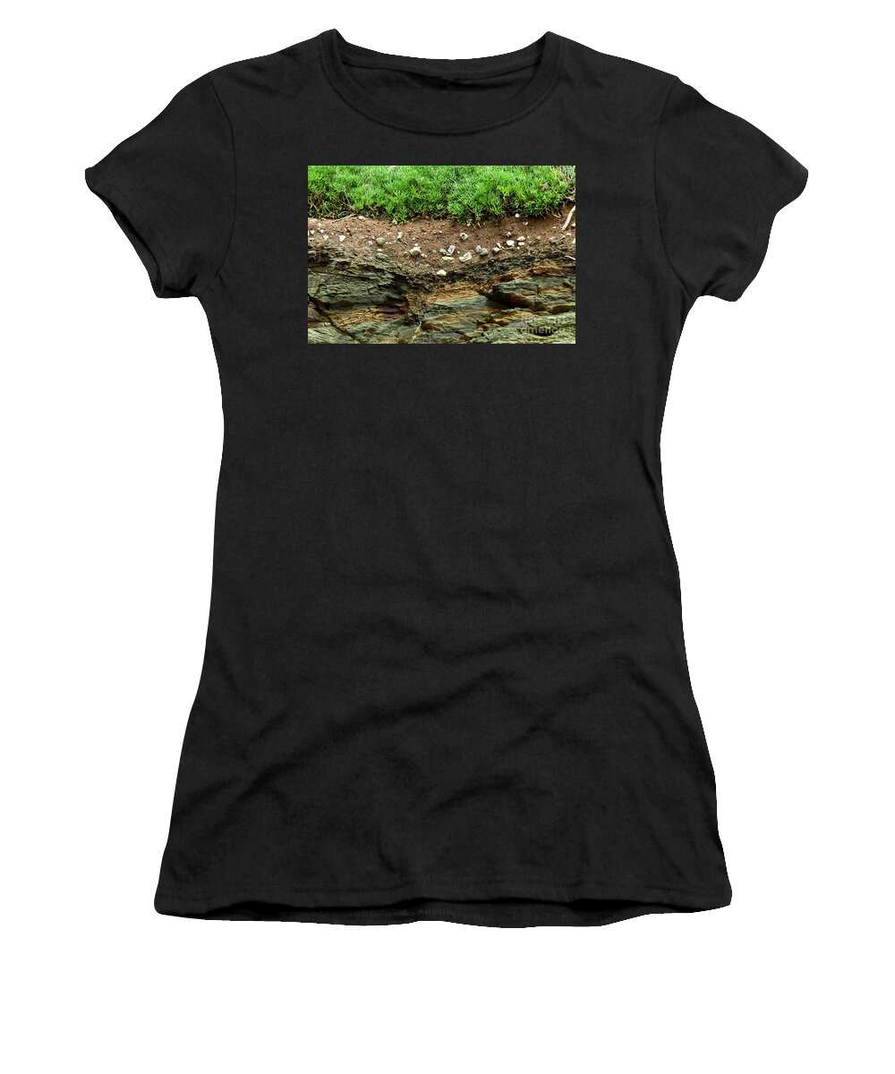 Earth Layers Women's T-Shirt featuring the photograph Earth cross section by Simon Bratt