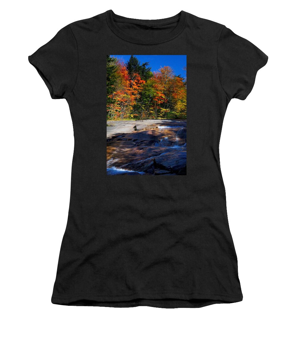  Women's T-Shirt featuring the photograph Fall Falls by Mark Valentine