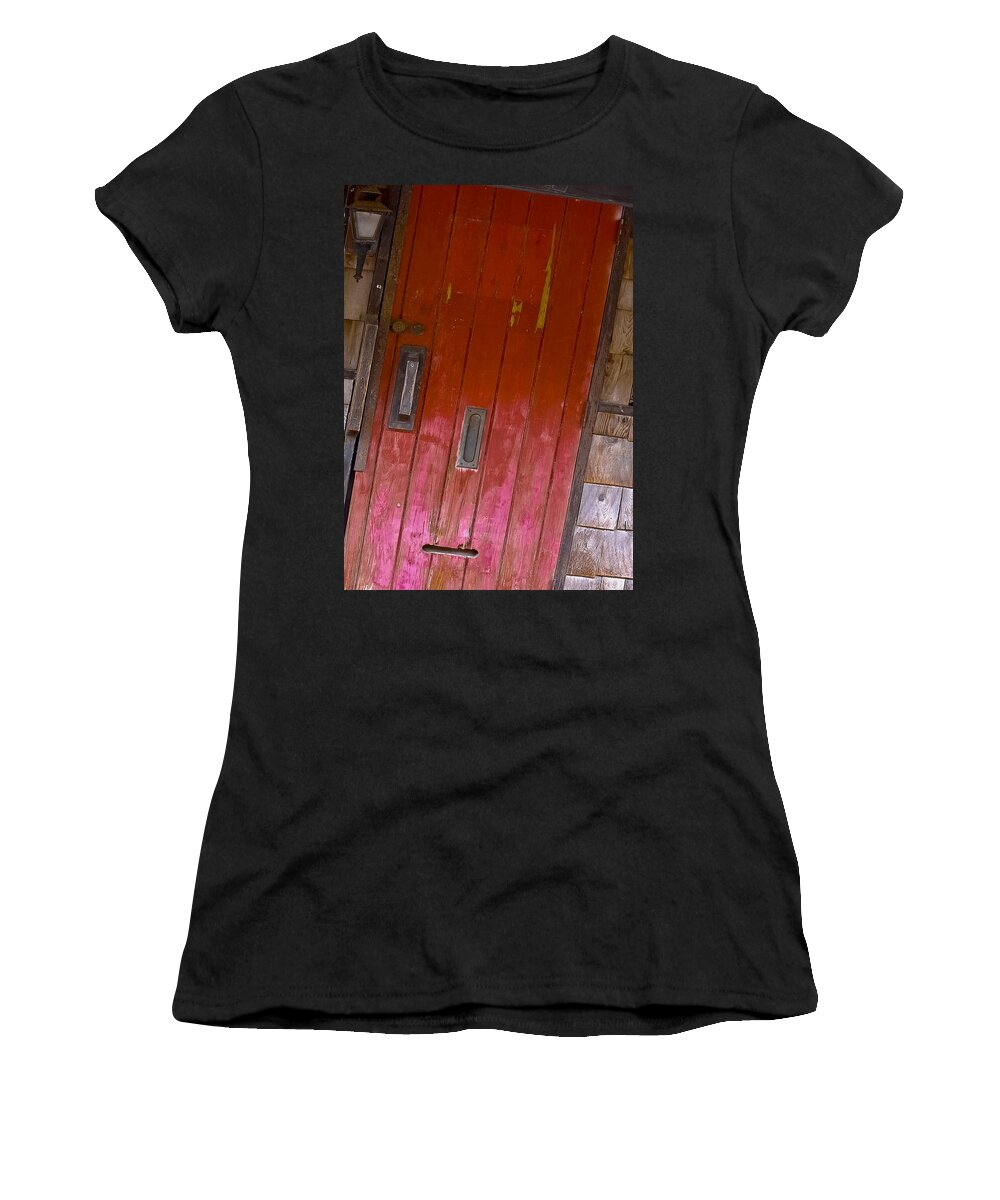 Door Women's T-Shirt featuring the photograph From The Alley by DigiArt Diaries by Vicky B Fuller