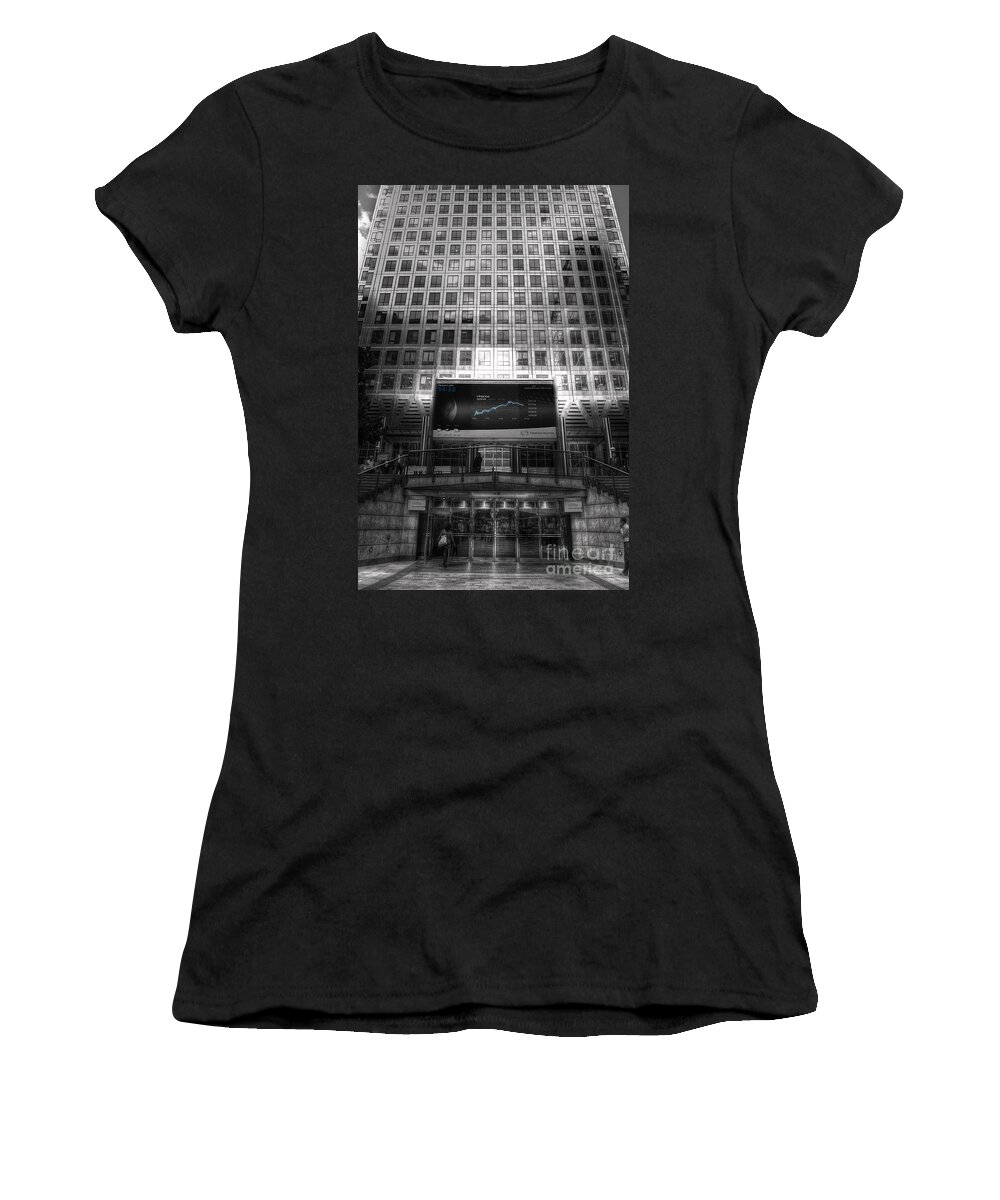 Yhun Suarez Women's T-Shirt featuring the photograph Ftse 100 by Yhun Suarez