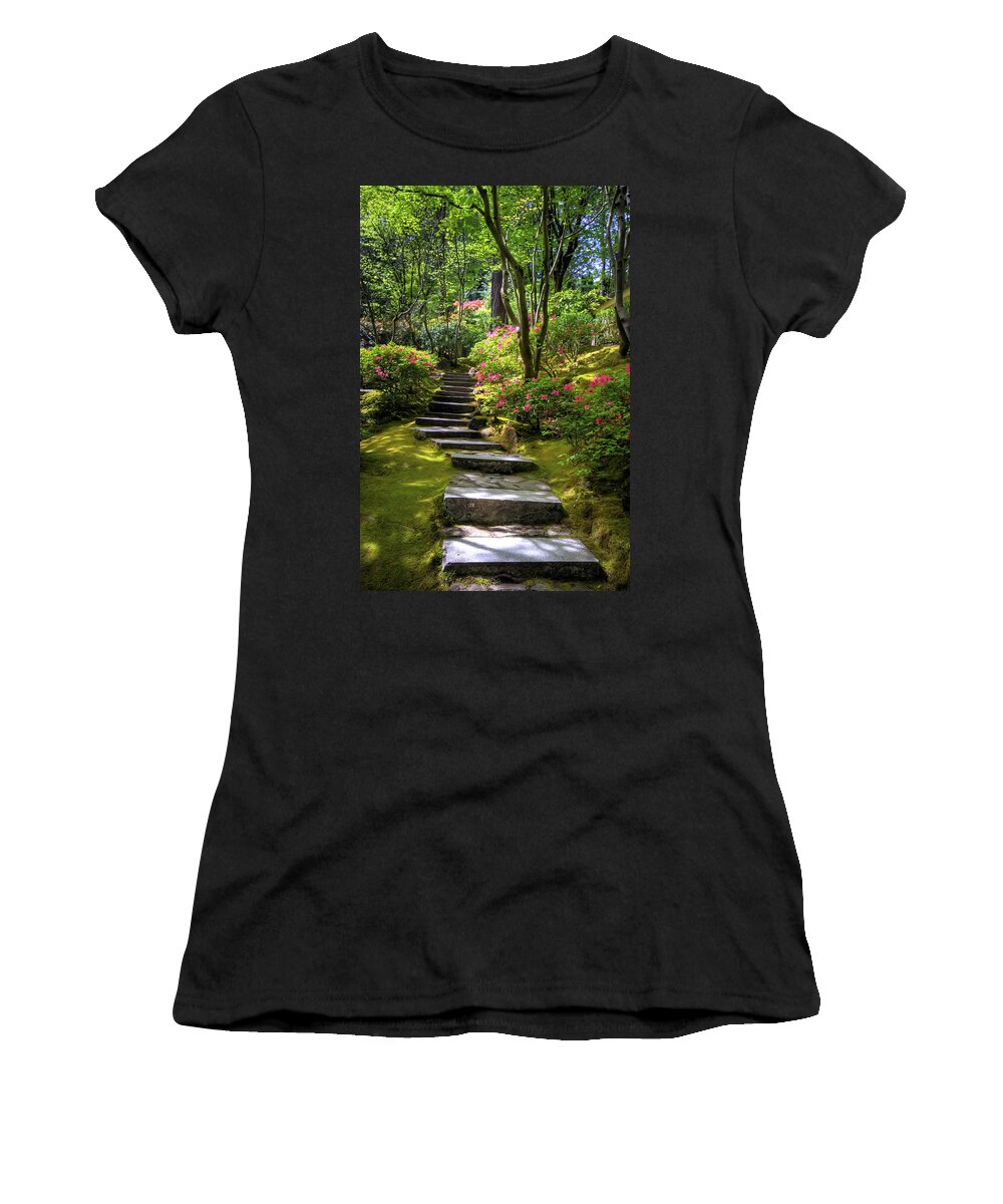 Hdr Women's T-Shirt featuring the photograph Garden Path by Brad Granger