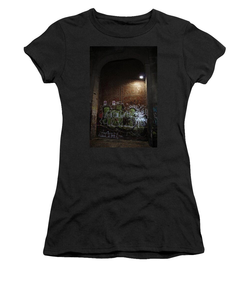 Graffiti Women's T-Shirt featuring the photograph Gates of Graffiti by La Dolce Vita