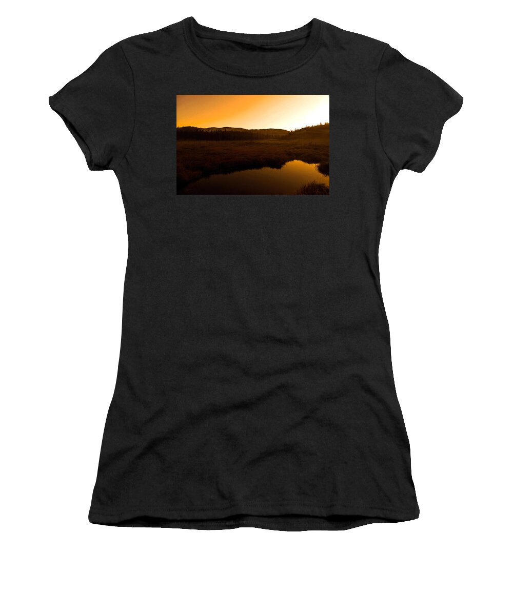 North America Women's T-Shirt featuring the photograph Good Morning Laurentians ...  by Juergen Weiss