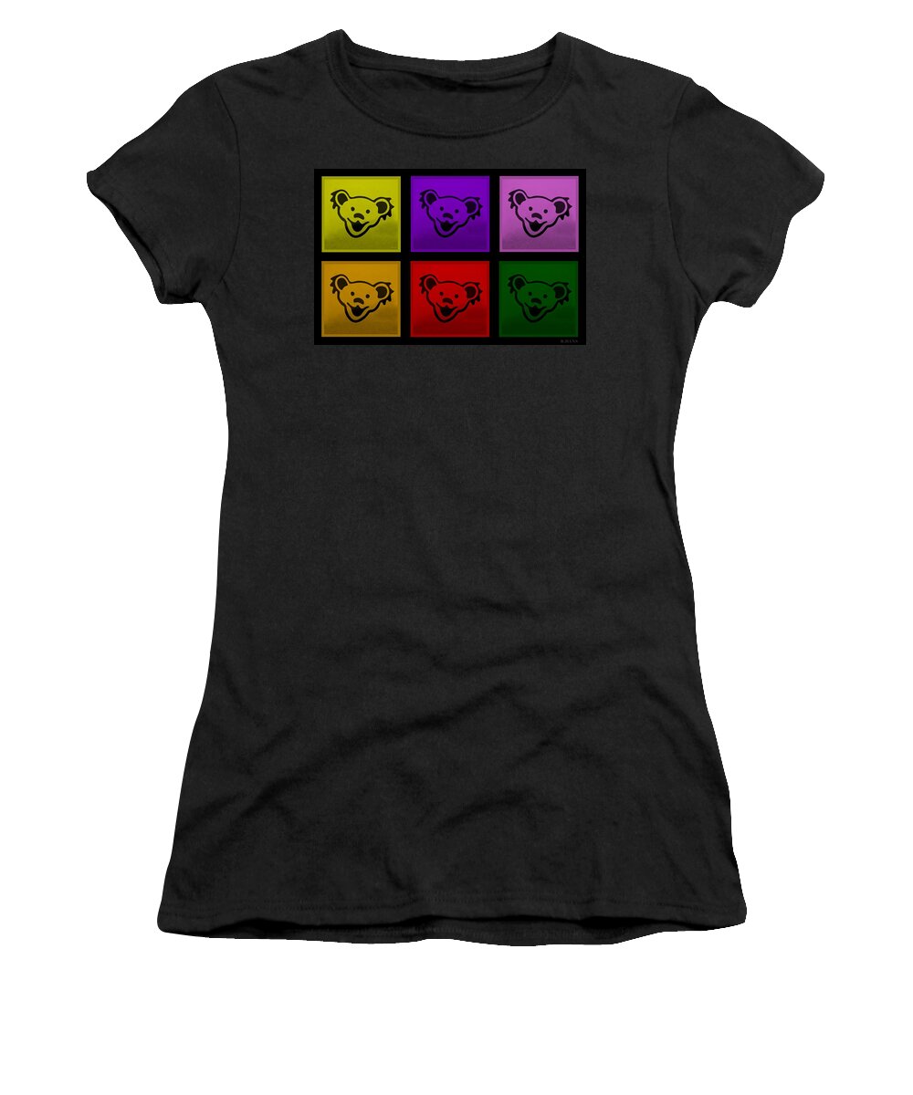 Grateful Dead The Dead Women's T-Shirt featuring the photograph GRATEFUL DEAD DANCING BEARS in MULTI COLORS by Rob Hans