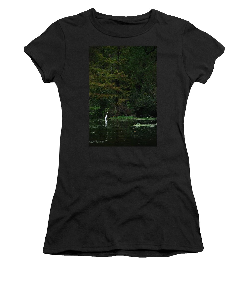Louisiana Women's T-Shirt featuring the photograph Green Solitude by Ron Weathers