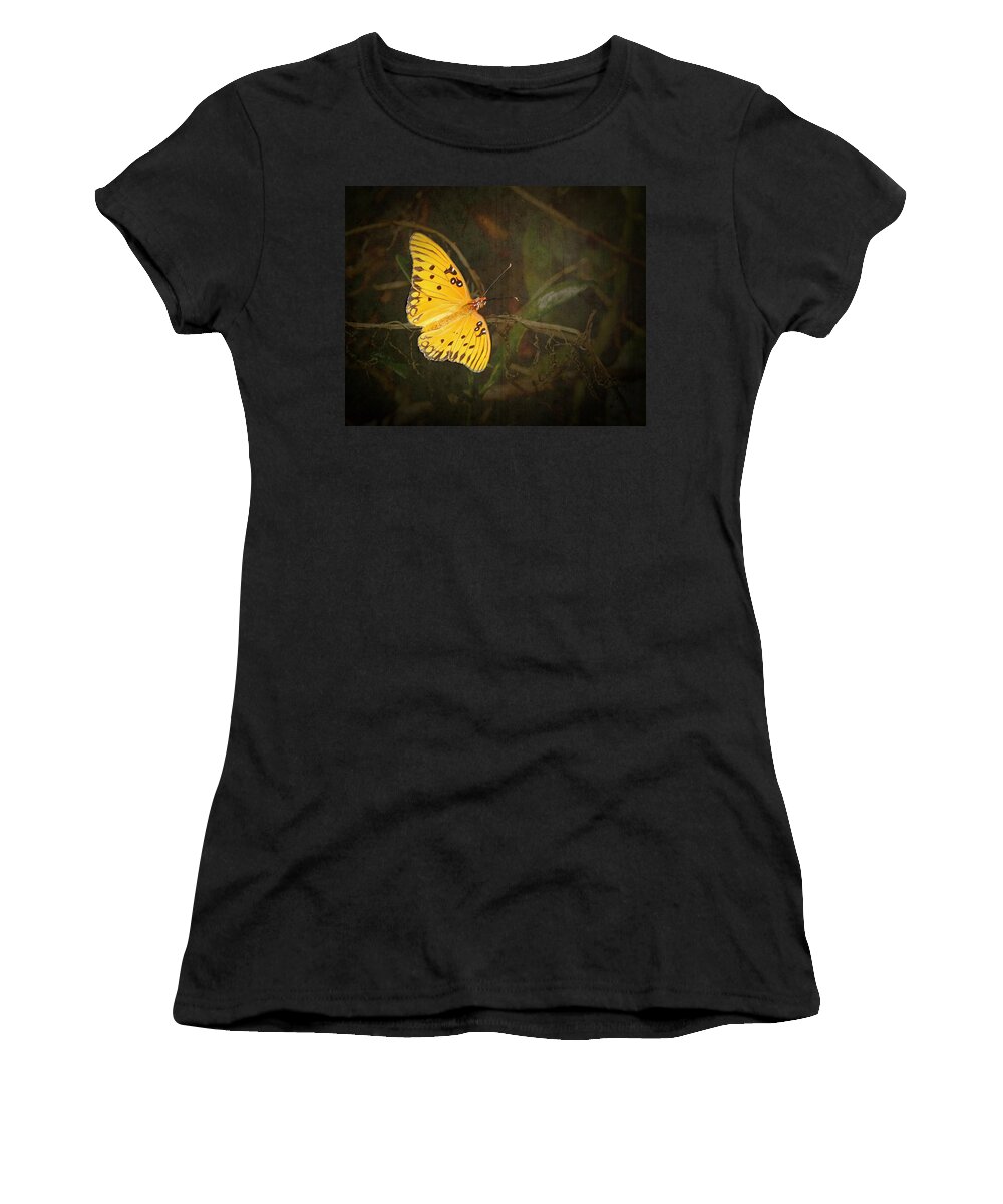 Gulf Fritillary Women's T-Shirt featuring the photograph Gulf Fritillary butterfly by Rudy Umans