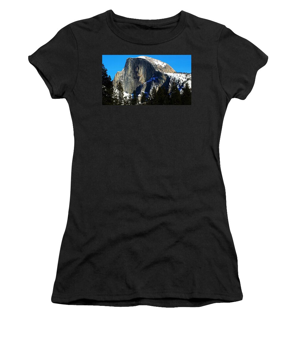 Yosemite National Park Women's T-Shirt featuring the photograph Half way Half Dome by Phil Cappiali Jr