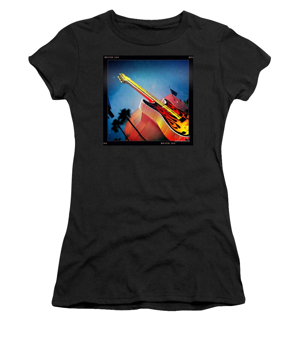 Hard Rock Cafe Women's T-Shirt featuring the photograph Hard Rock Guitar by Nina Prommer