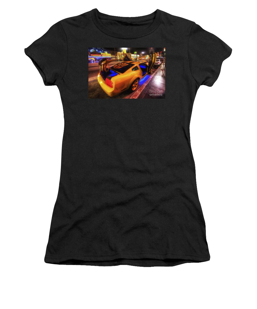 Yhun Suarez Women's T-Shirt featuring the photograph Hollywood Bumblebee by Yhun Suarez