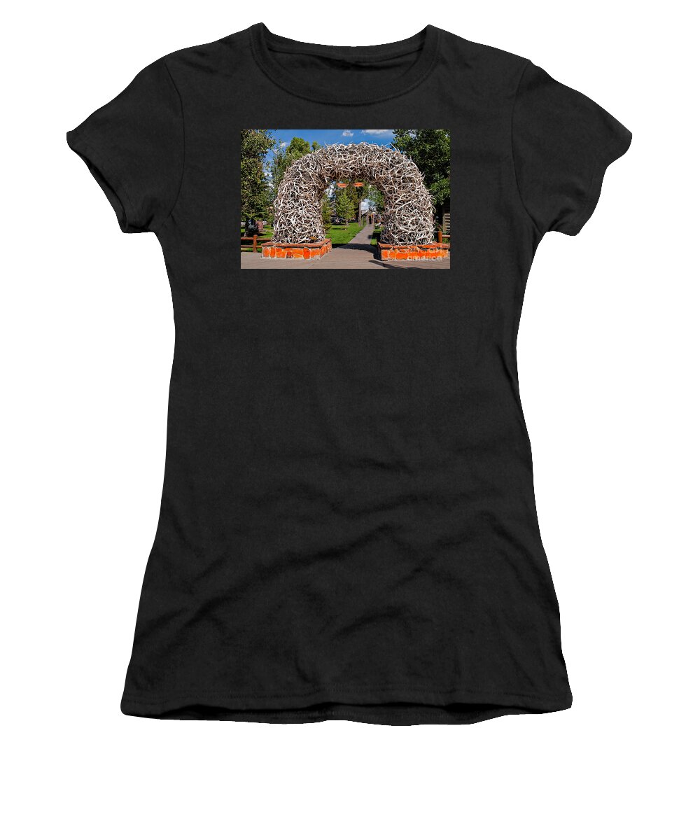 Haybales Women's T-Shirt featuring the photograph Jackson Hole by Robert Bales