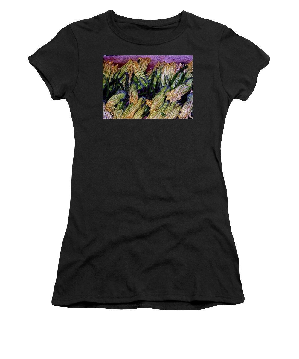 Digital Art Women's T-Shirt featuring the digital art Jamies Flowers by Leo Symon