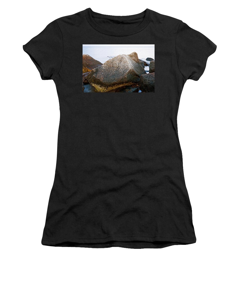 Jetty Women's T-Shirt featuring the photograph Jetty Close Up by Frank Winters