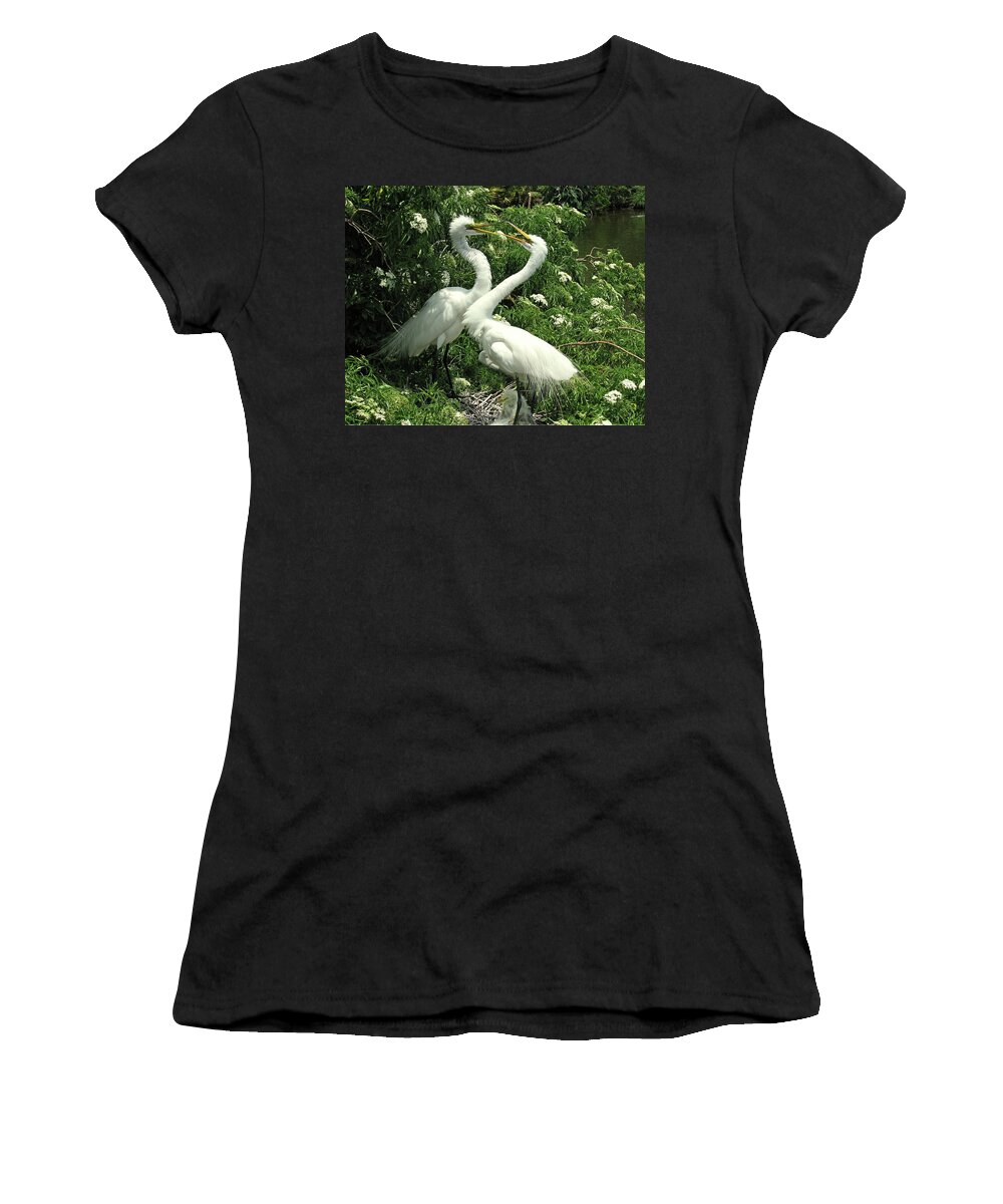 Nature Women's T-Shirt featuring the photograph Joyful Reunion by Peggy Urban