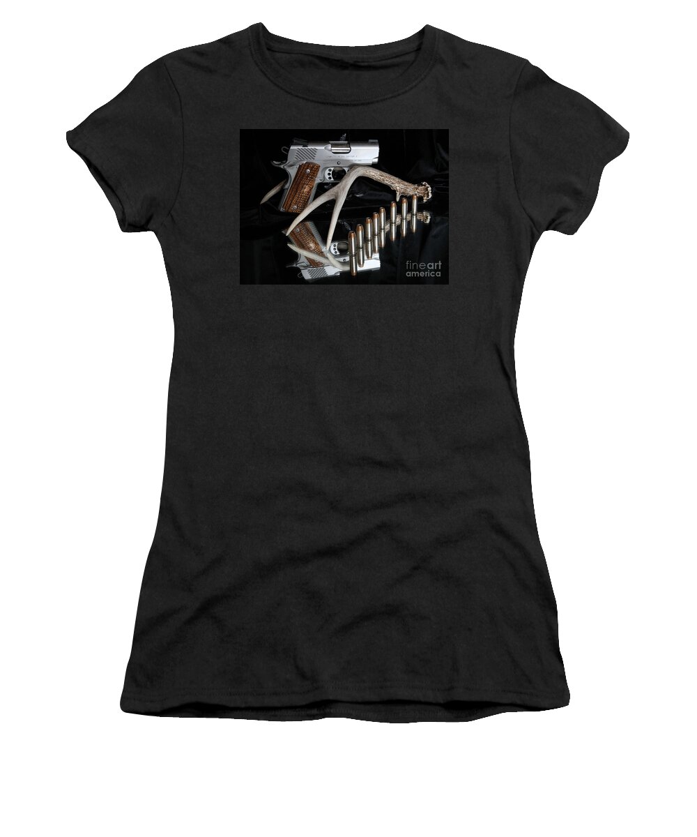 Pistol Women's T-Shirt featuring the photograph Kimber Ultra Carry 45 cal by Edward R Wisell