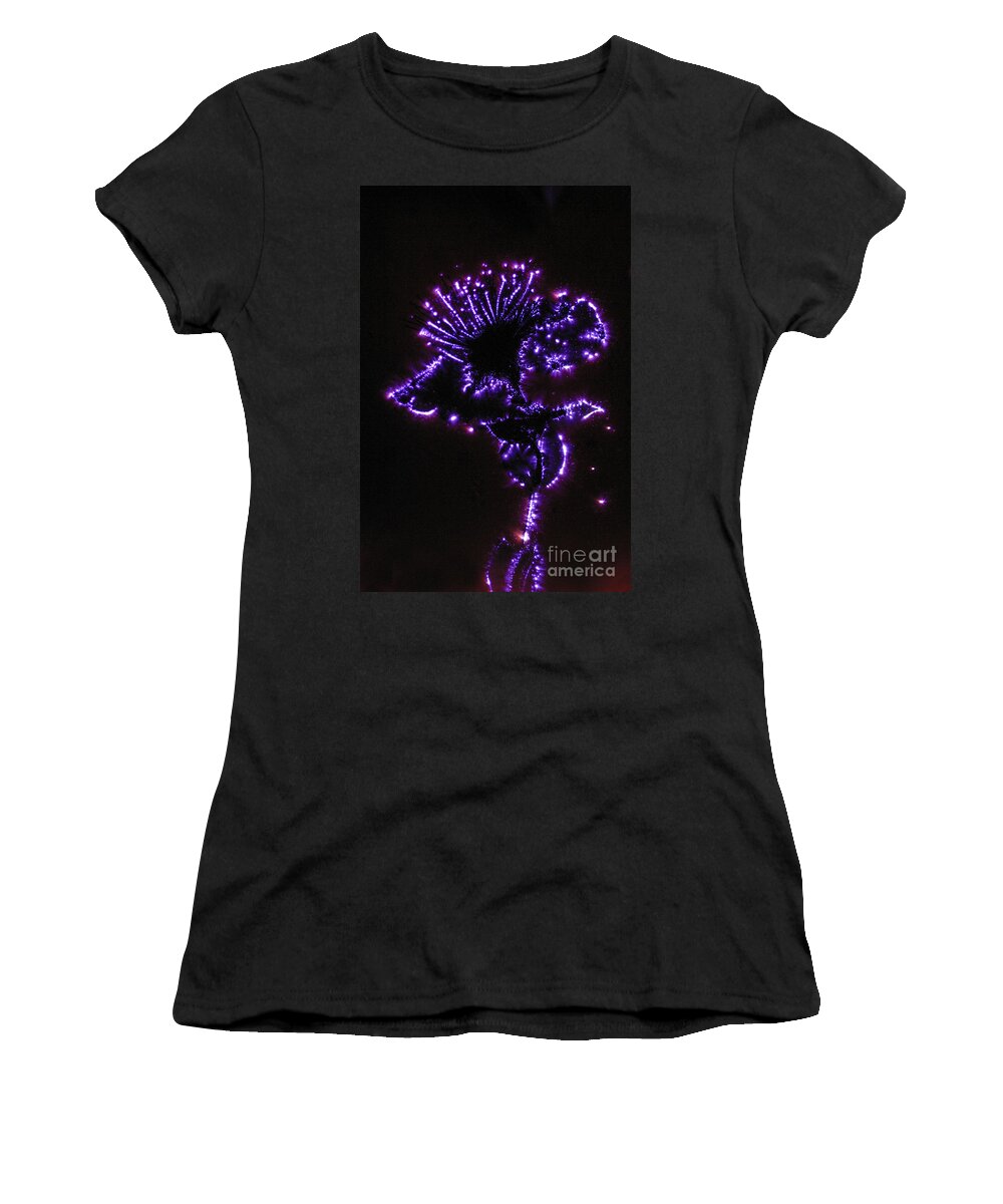 Electrophotography Women's T-Shirt featuring the photograph Kirlian Photograph Of A St. Johns Wort by Ted Kinsman