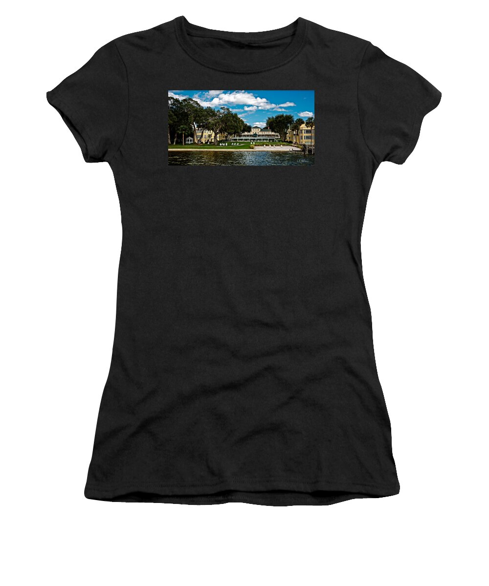 Lakeside Inn Women's T-Shirt featuring the photograph Lakeside Inn by Christopher Holmes