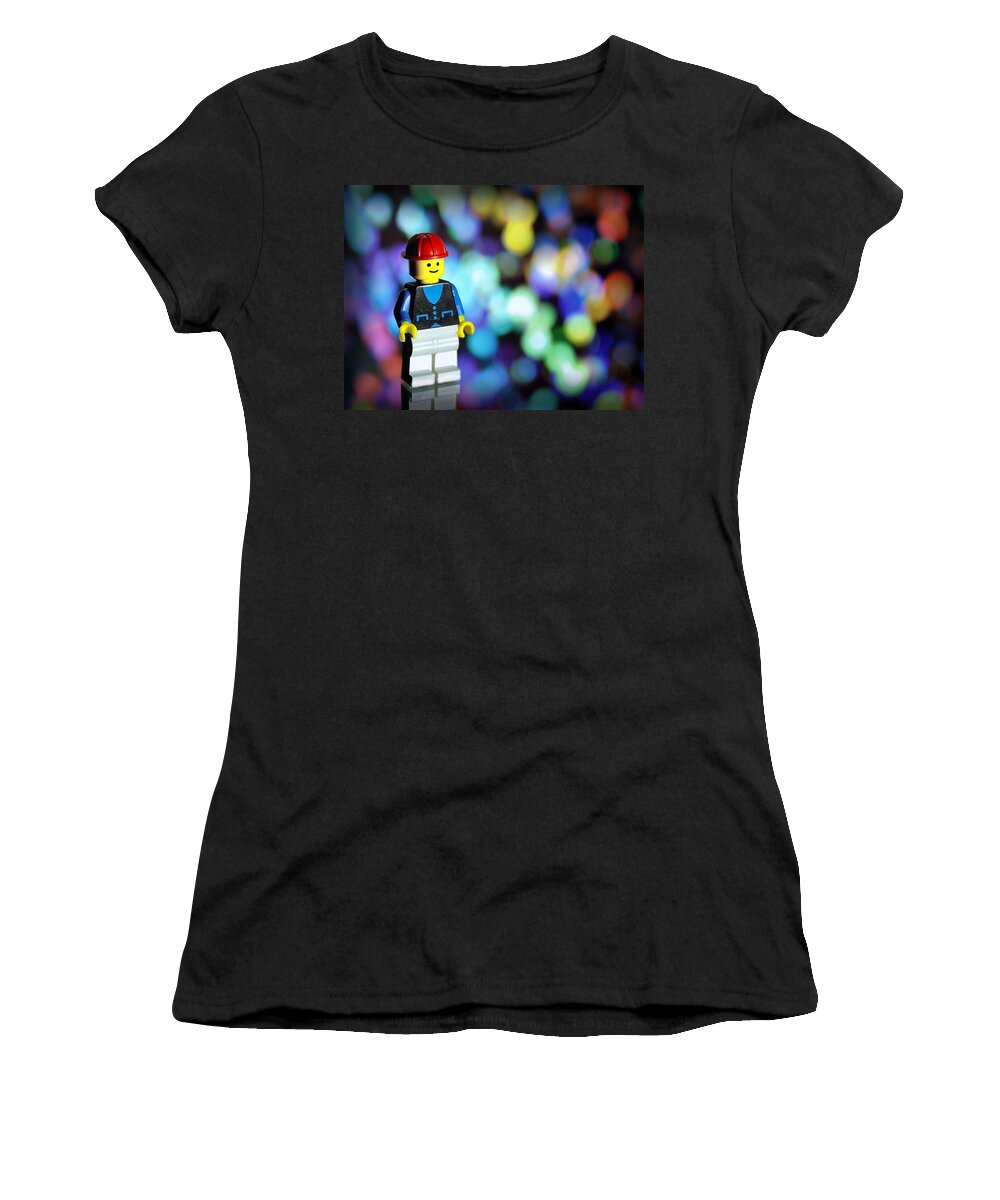 Toy Women's T-Shirt featuring the photograph LegoMan by Mark Fuller