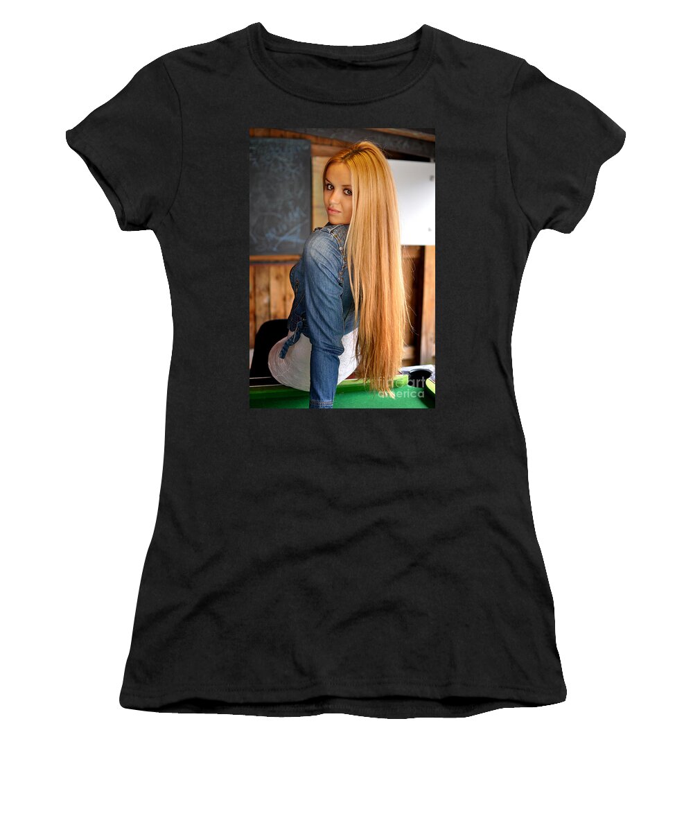 Yhun Suarez Women's T-Shirt featuring the photograph Liuda13 by Yhun Suarez