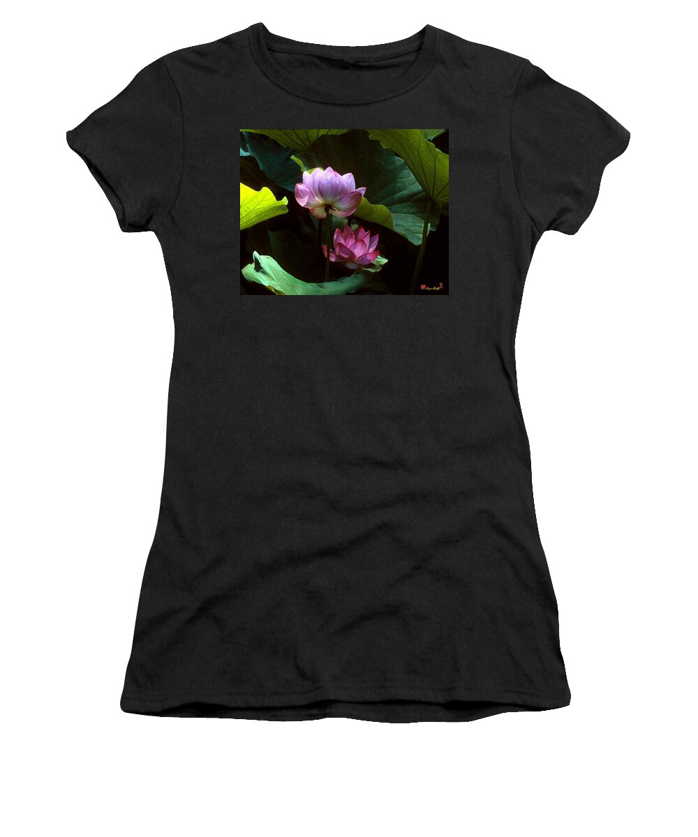 Nature Women's T-Shirt featuring the photograph Lotus--Dimensions 20H by Gerry Gantt