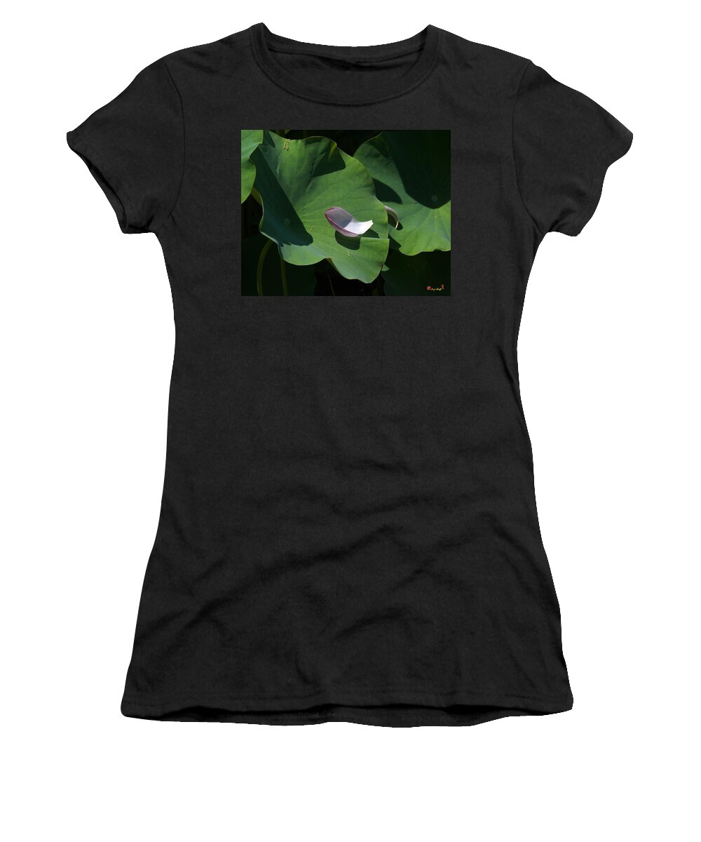 Nature Women's T-Shirt featuring the photograph Lotus Leaf--Castoff i DL073 by Gerry Gantt