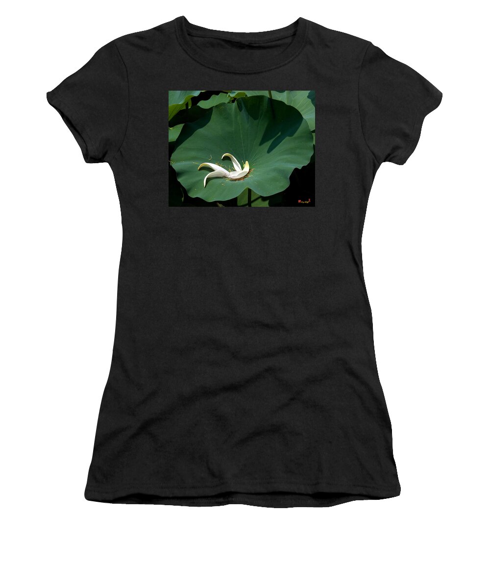 Nature Women's T-Shirt featuring the photograph Lotus Leaf--Castoff iii DL060 by Gerry Gantt