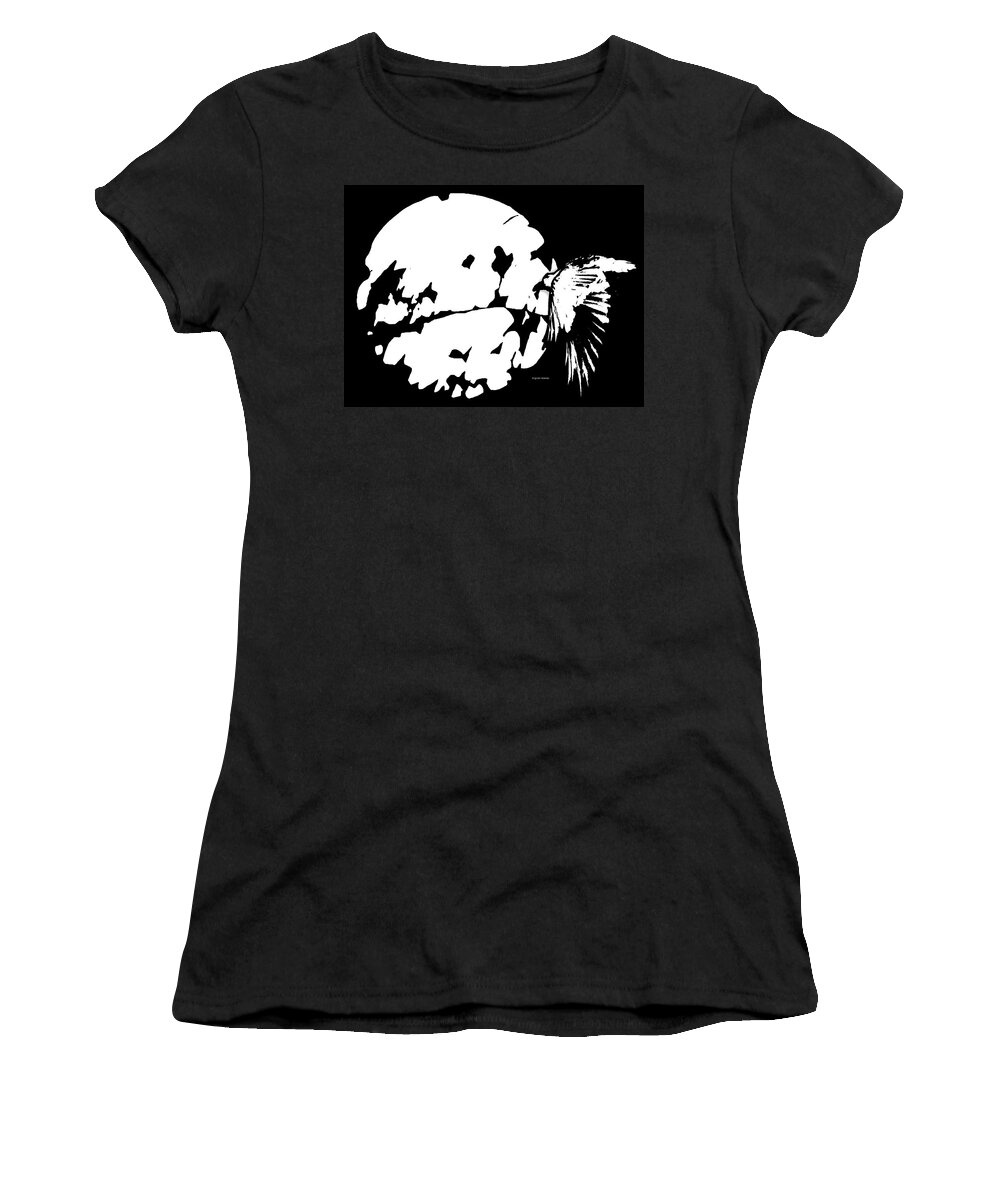 Lunar Women's T-Shirt featuring the photograph Lunar Abstraction by DigiArt Diaries by Vicky B Fuller