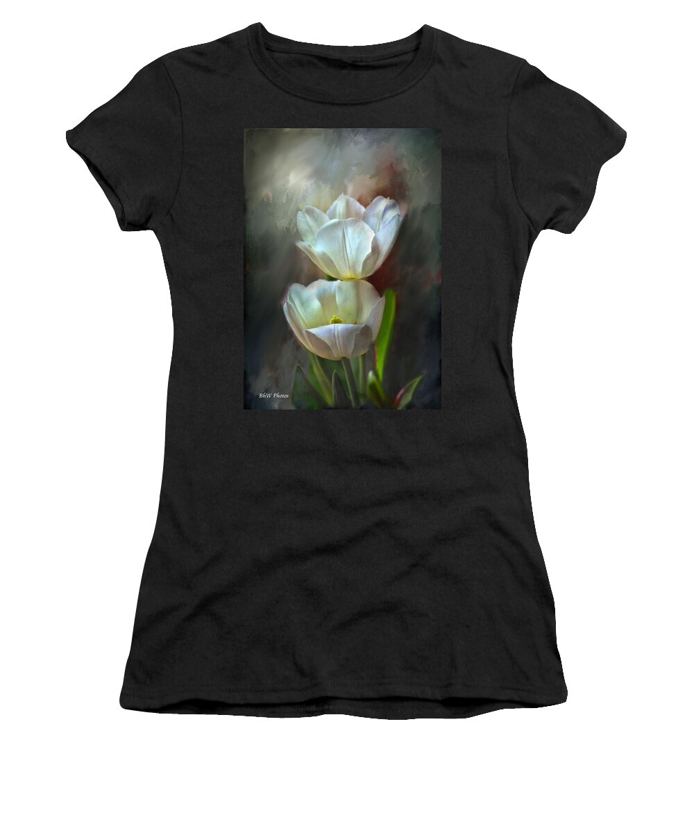 Tulip Women's T-Shirt featuring the photograph Majestic tulips by Bonnie Willis