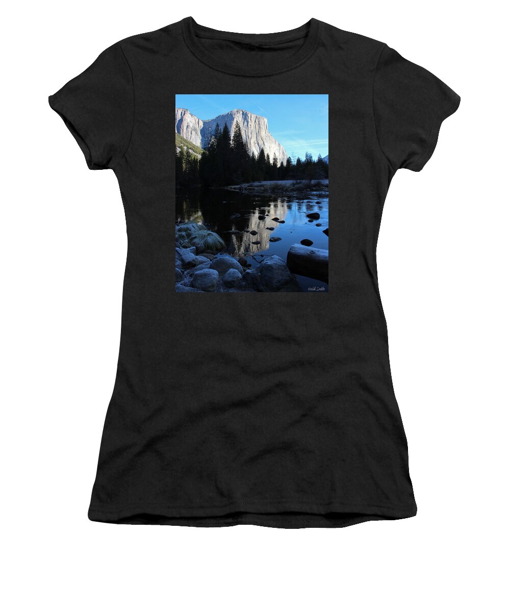 Yosemite Women's T-Shirt featuring the photograph Morning Sunlight On El Cap by Heidi Smith