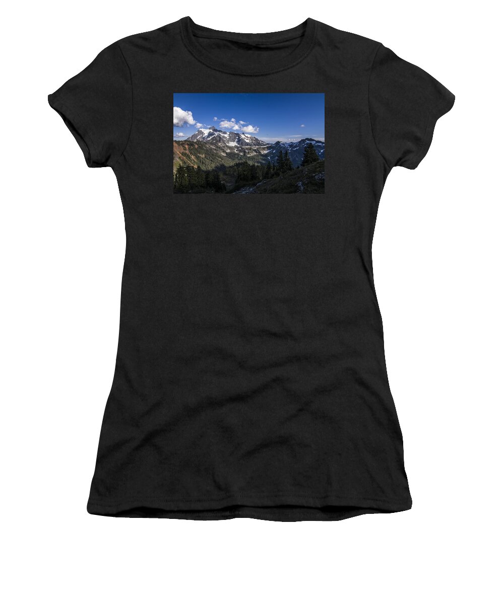Cascades Women's T-Shirt featuring the photograph Mt Shuksan by Albert Seger