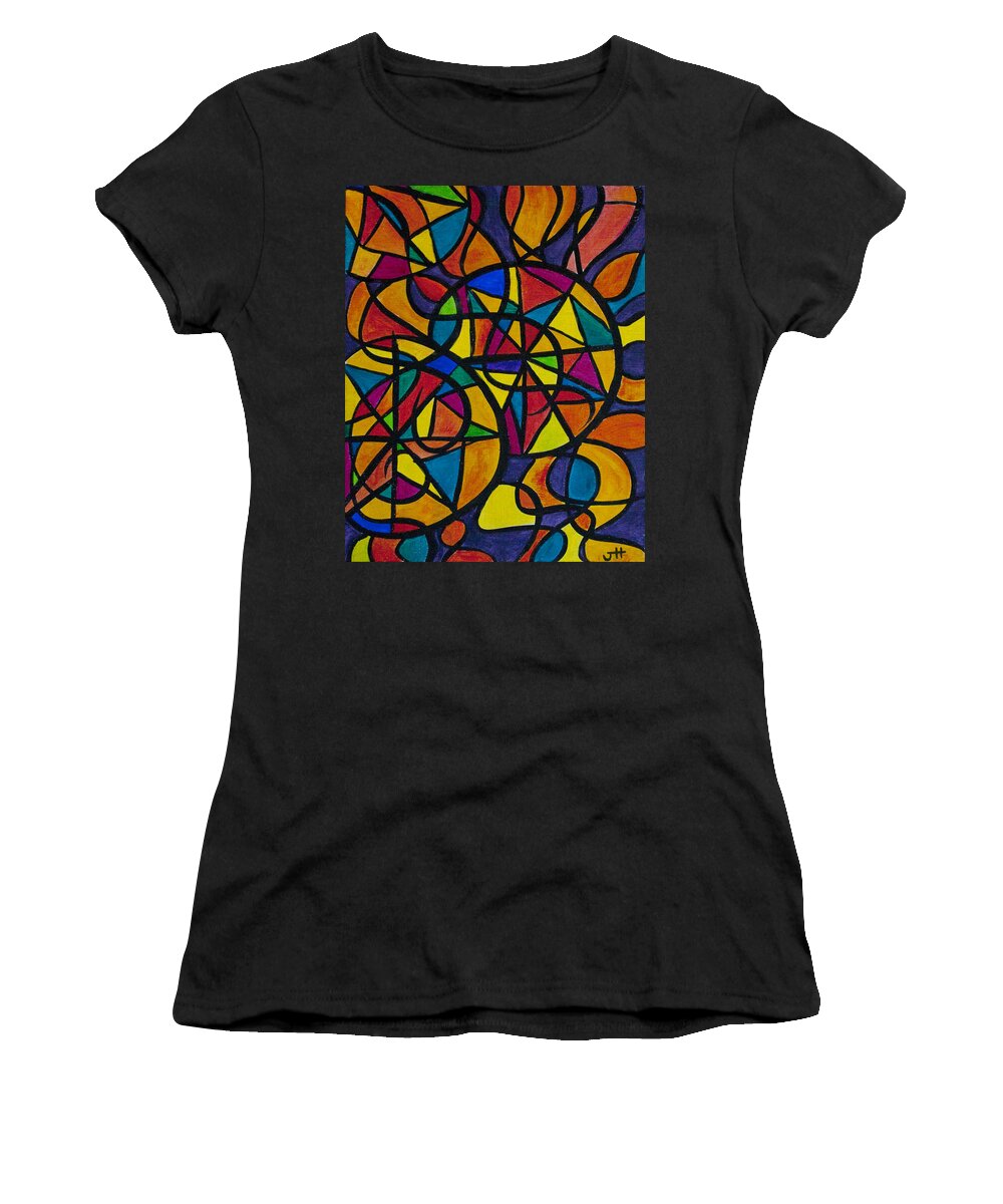 Trinity Women's T-Shirt featuring the painting My Three Suns by Jaime Haney