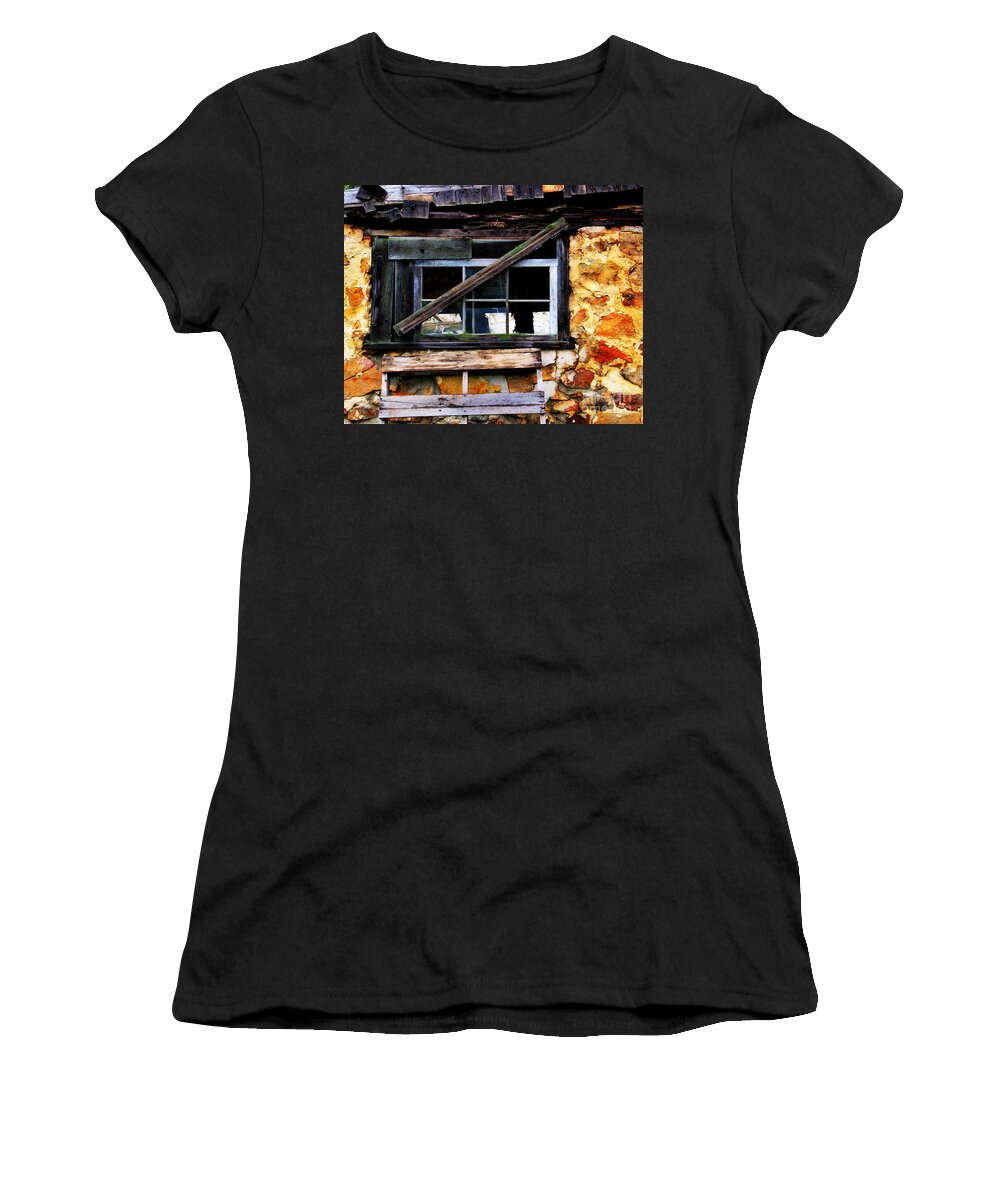 Barn Women's T-Shirt featuring the photograph Old Barn Window 2 by Perry Webster