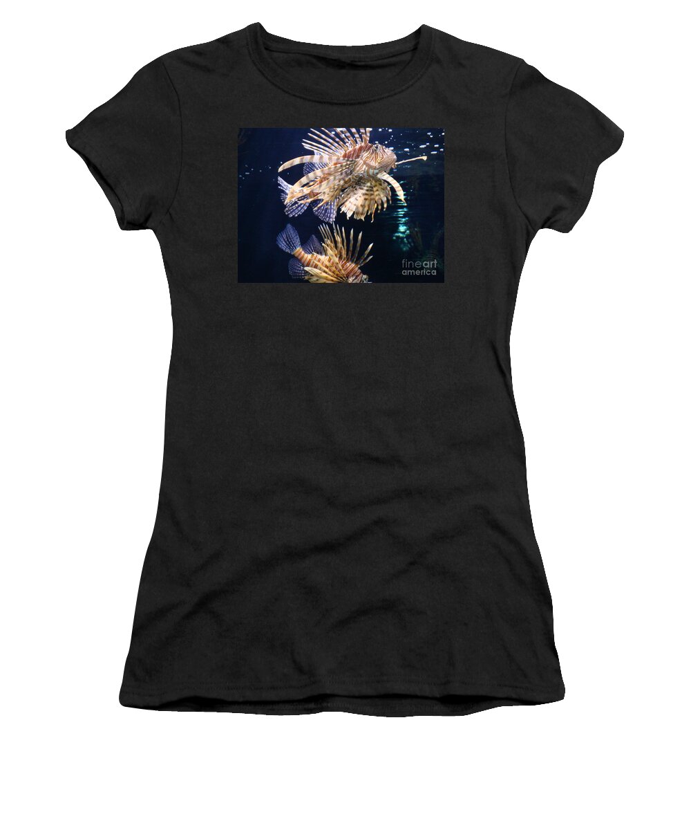 Lionfish Women's T-Shirt featuring the photograph On the Prowl by Vonda Lawson-Rosa
