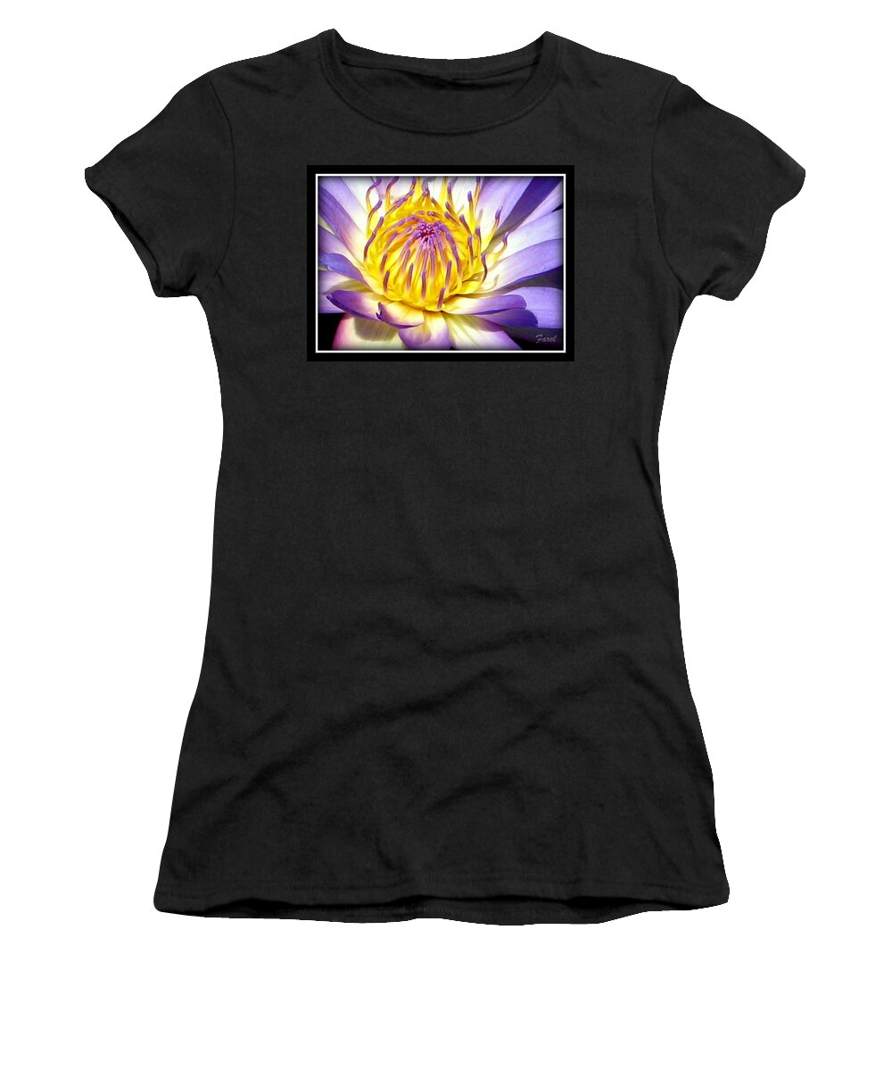 Water Women's T-Shirt featuring the photograph Opening Lily by Farol Tomson