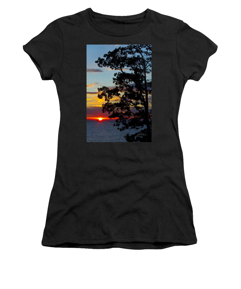 Photography Women's T-Shirt featuring the photograph Overlooking Lake Michigan by Frederic A Reinecke