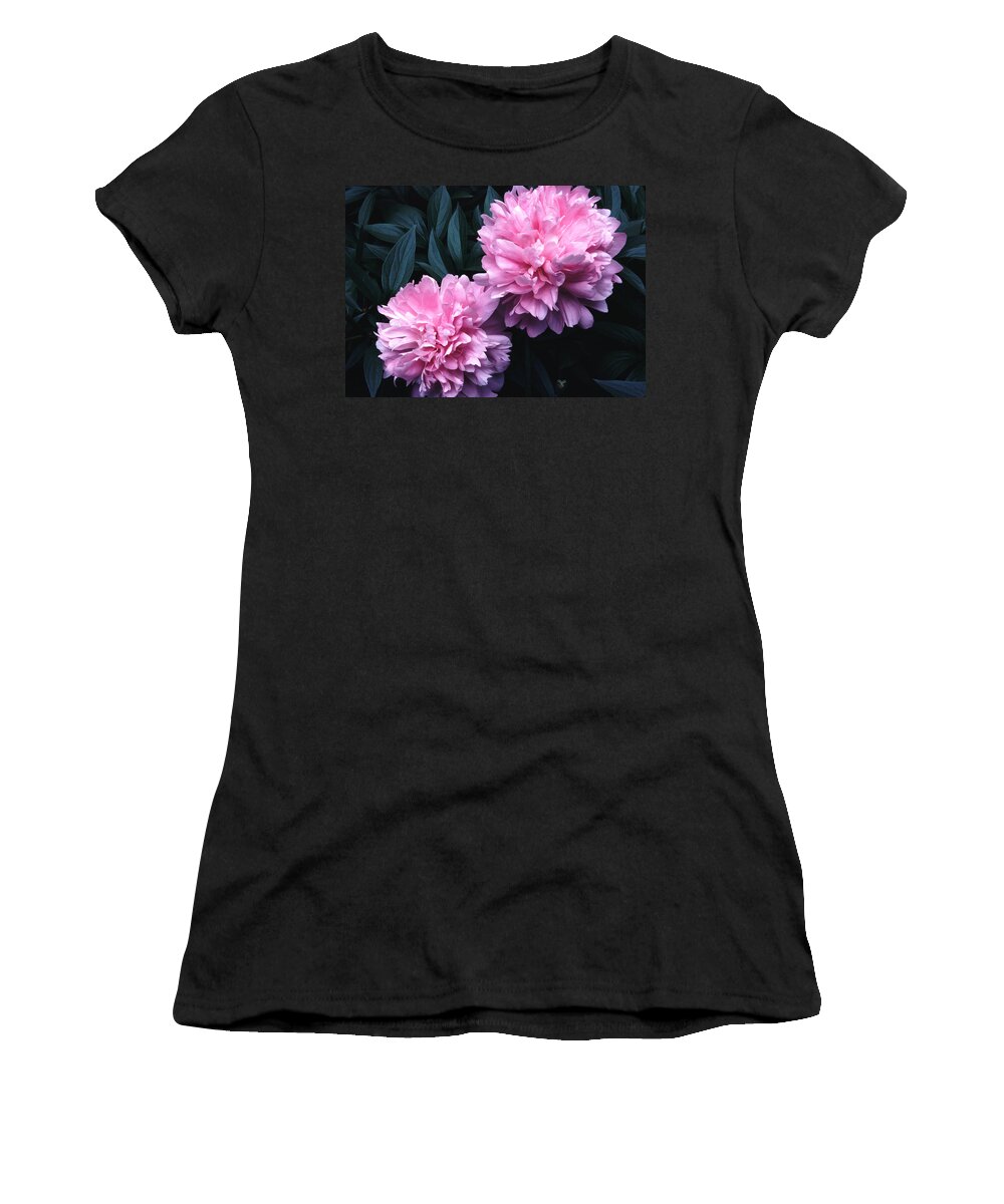 Flowers Women's T-Shirt featuring the photograph Pink Peony Pair by Tom Wurl