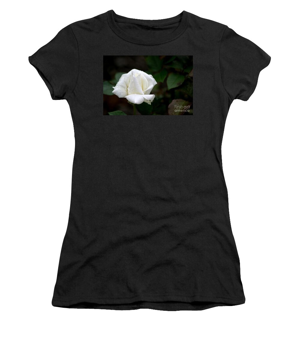 White Women's T-Shirt featuring the photograph Pure As Snow by Living Color Photography Lorraine Lynch