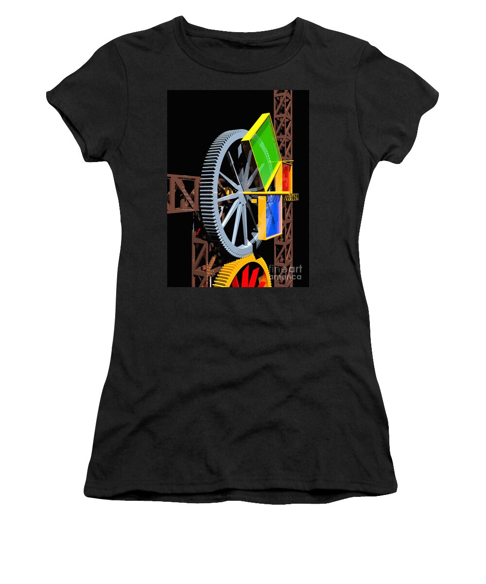 Algebra Women's T-Shirt featuring the digital art Pythagorean Machine Portrait 1 by Russell Kightley