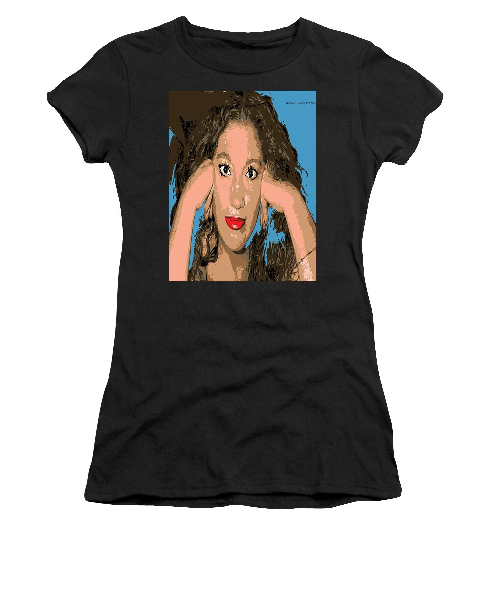 Me Women's T-Shirt featuring the digital art Self Portrait by Teri Schuster