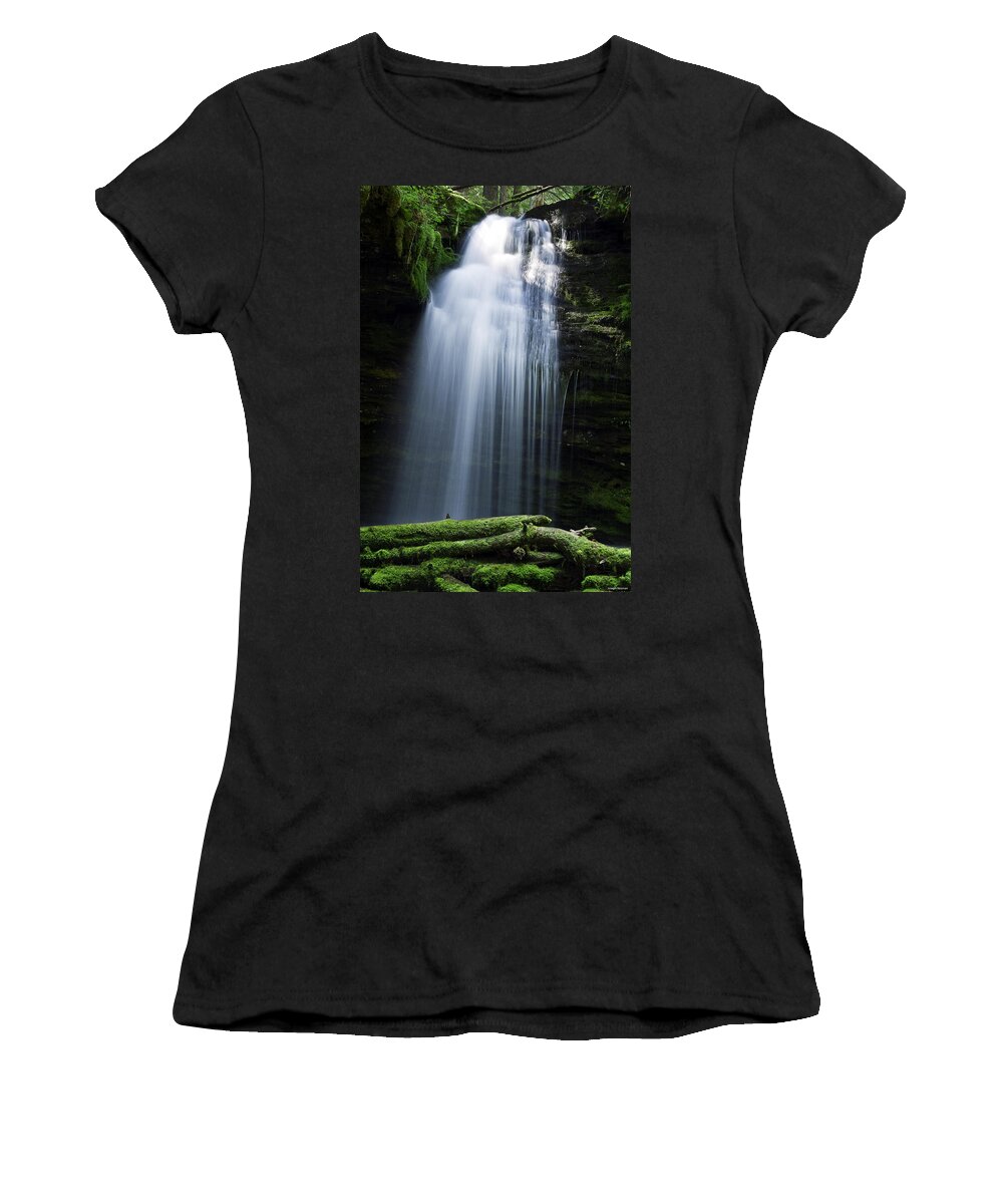 Moss Women's T-Shirt featuring the photograph Shadow Falls by Joseph Noonan